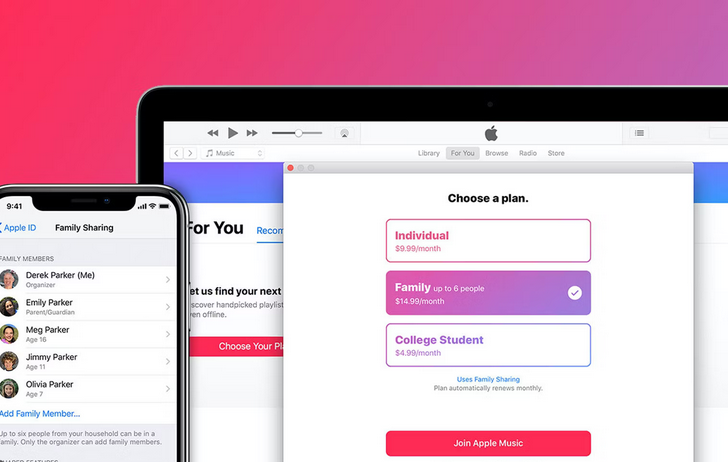 اشتراک فامیلی اپل موزیک apple music